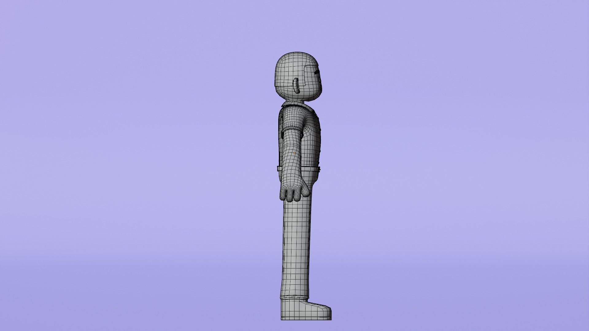 Minimal Simple Man 2 Cartoon Character Low-poly 3D model_21