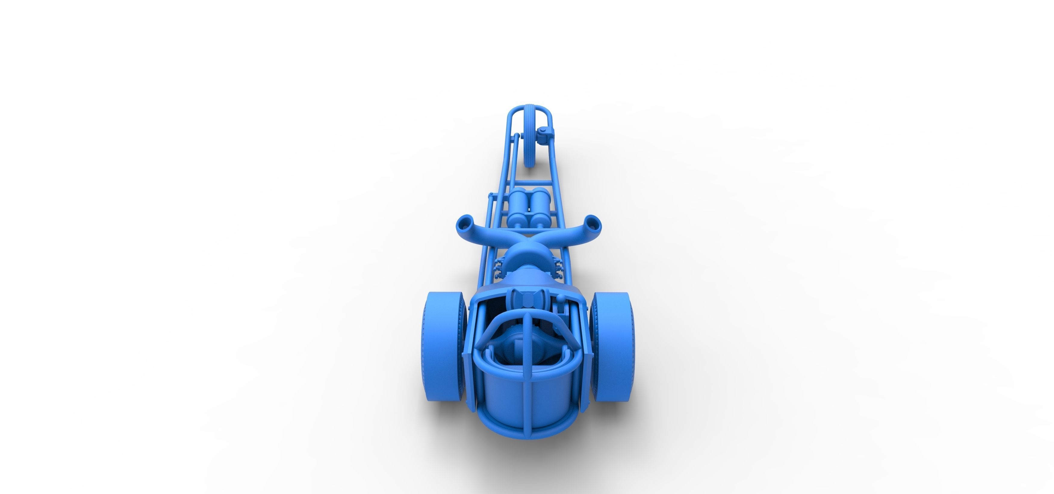 3 wheeled dragster with Turbonique Rocket Turbine Scale 1 to 25 3D print model_34
