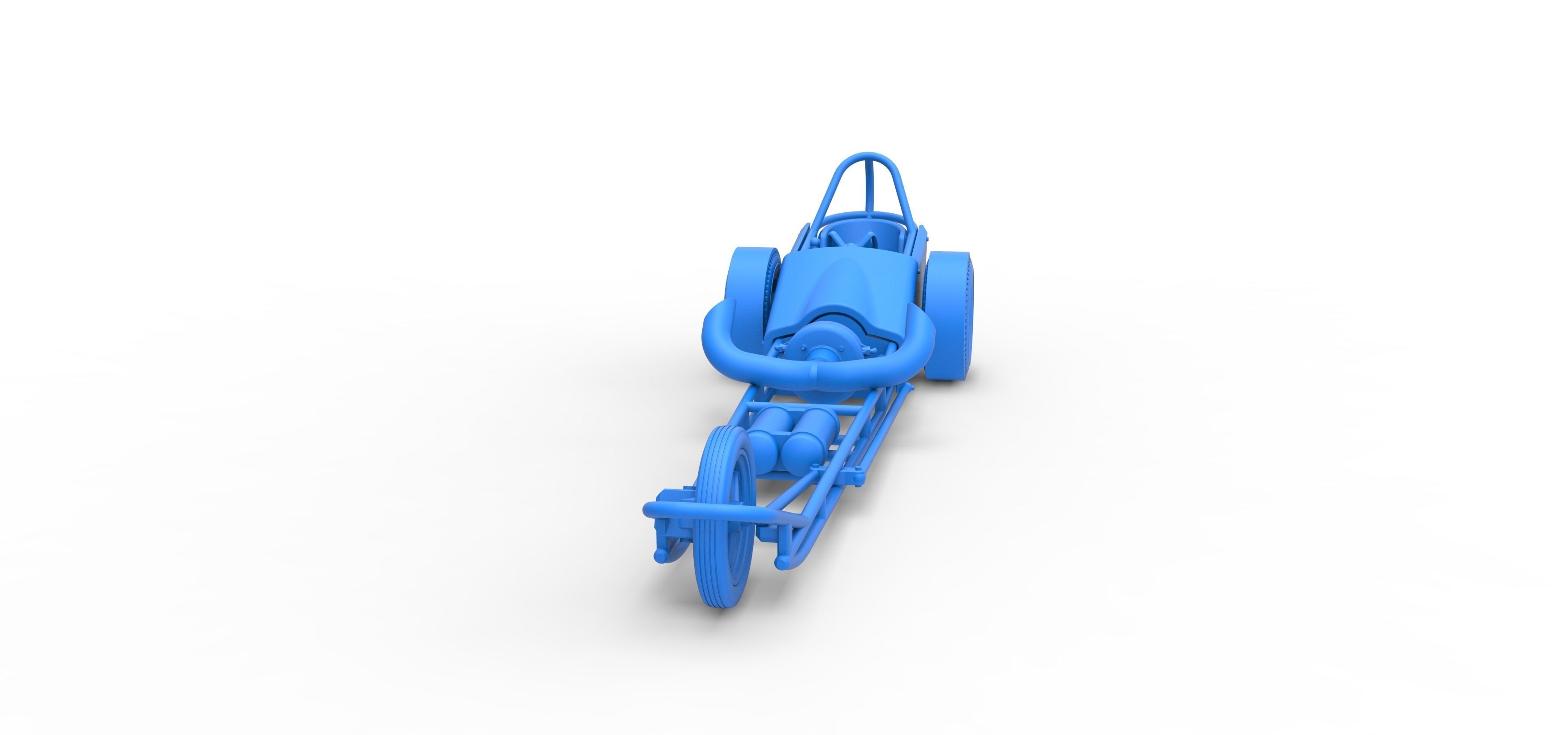 3 wheeled dragster with Turbonique Rocket Turbine Scale 1 to 25 3D print model_22