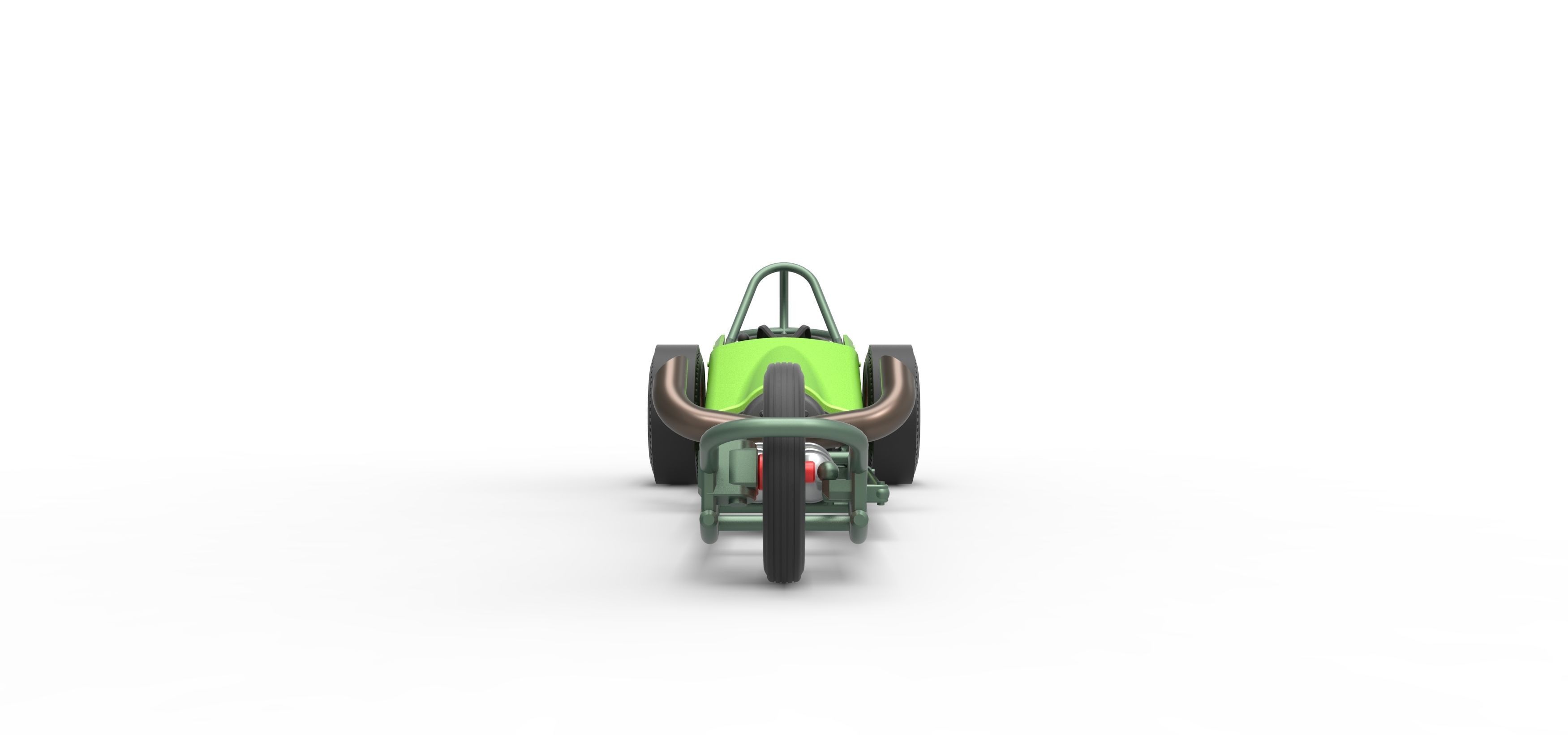 3 wheeled dragster with Turbonique Rocket Turbine Scale 1 to 25 3D print model_7