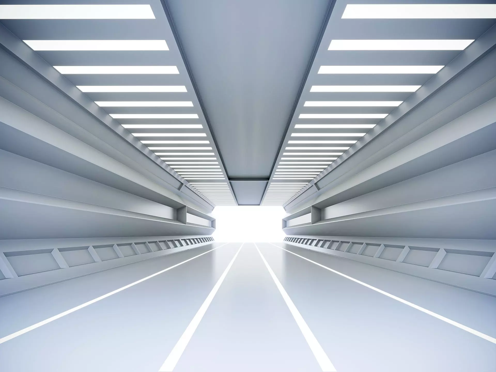 low poly sci fi corridor 14 Low-poly 3D model_0