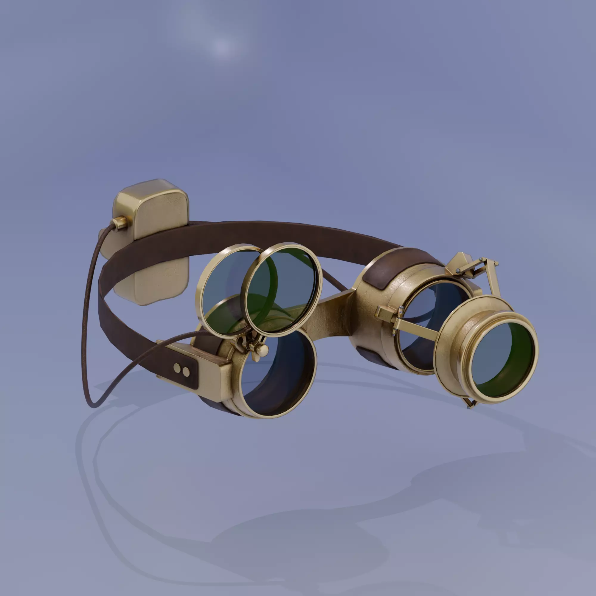 Steampunk Night Vision Googles Free low-poly 3D model