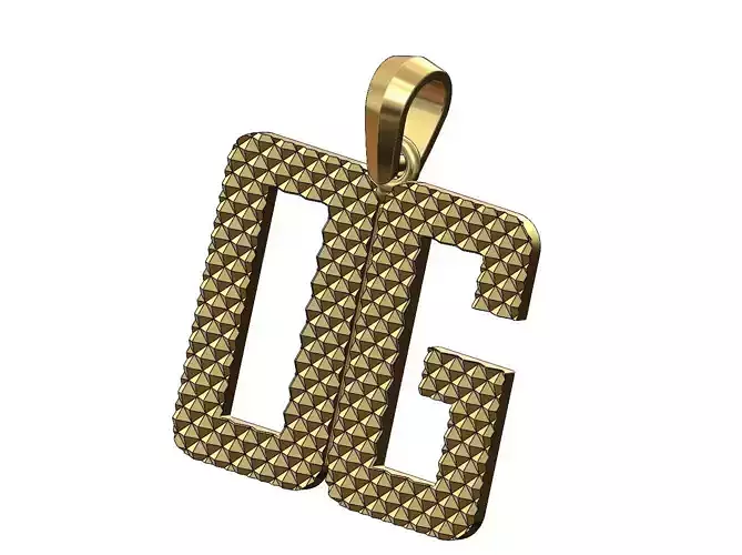 Knurled OG original gangster pendant 3D print model