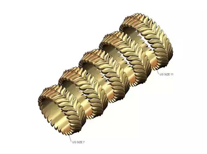 Whale tail pattern band