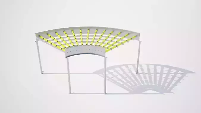 Angular conveyor belt 3D model