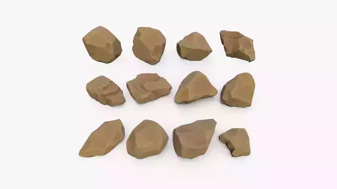Stylized Desert Yellow Rock Collection