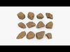 Stylized Desert Yellow Rock Collection Low-poly 3D model_1