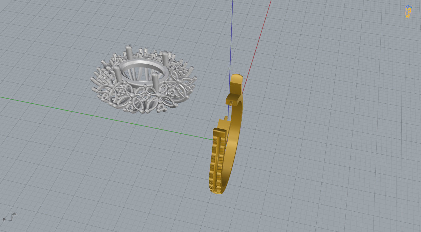 Woman Ring 47 3D print model_8