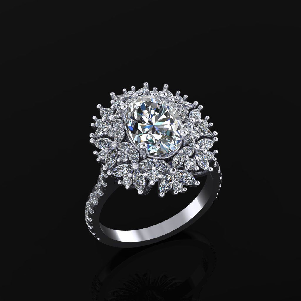 Woman Ring 47 3D print model_1