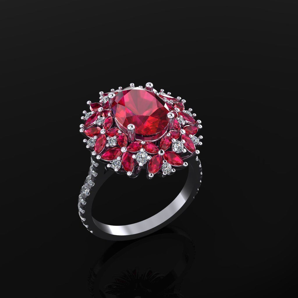 Woman Ring 47 3D print model_2