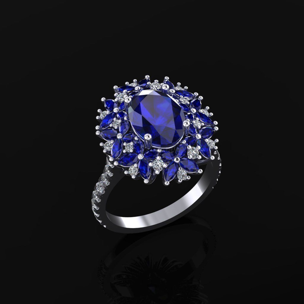 Woman Ring 47 3D print model_4