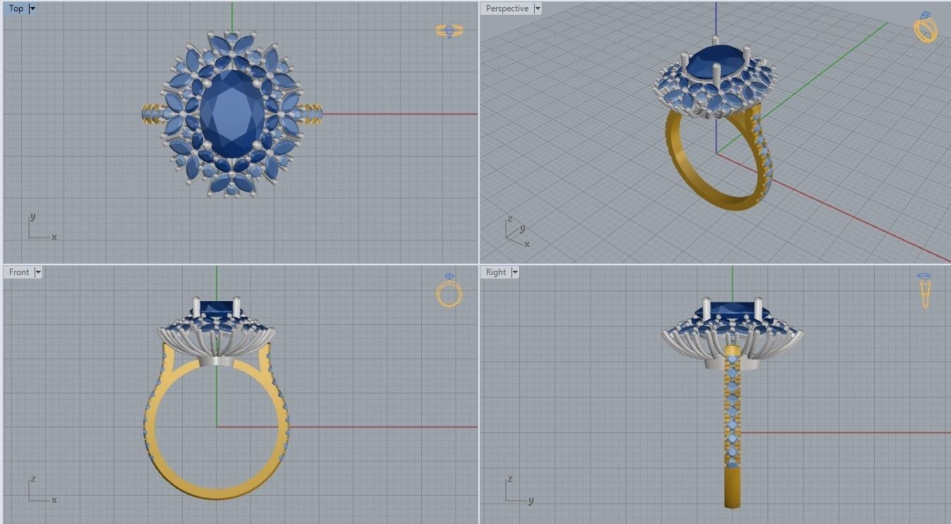 Woman Ring 47 3D print model_7