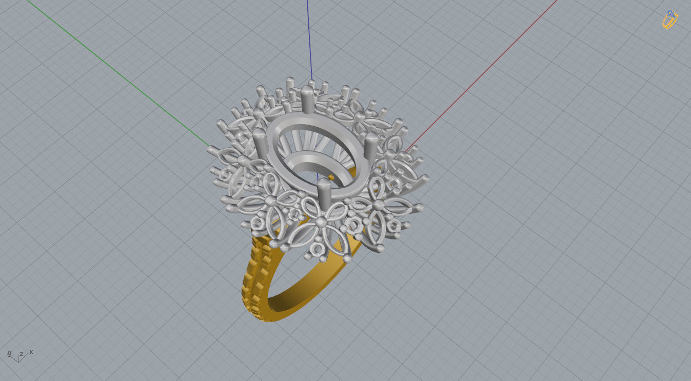 Woman Ring 47 3D print model_16