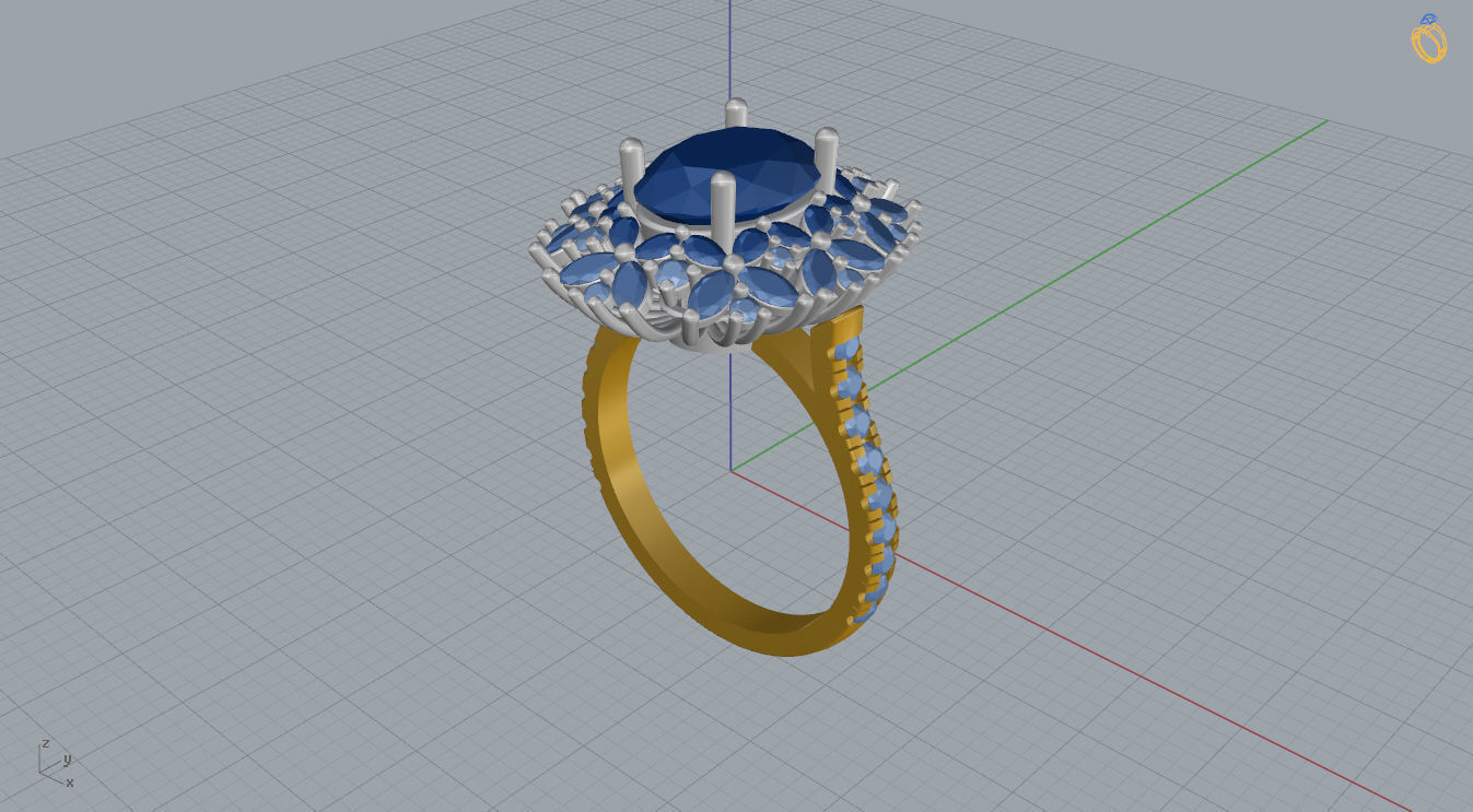 Woman Ring 47 3D print model_11