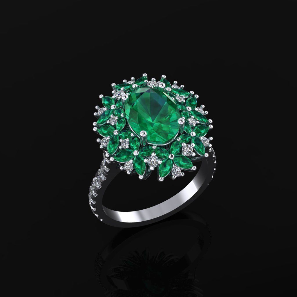 Woman Ring 47 3D print model_3