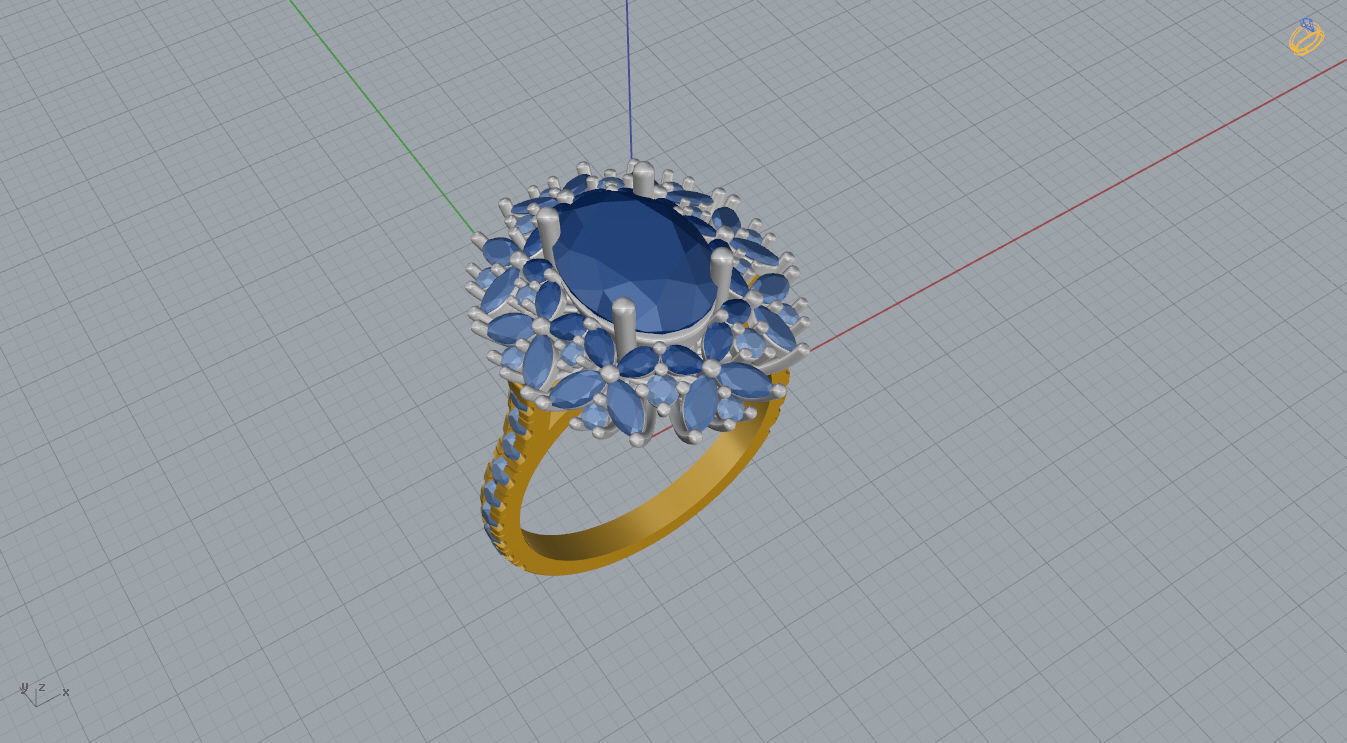 Woman Ring 47 3D print model_13
