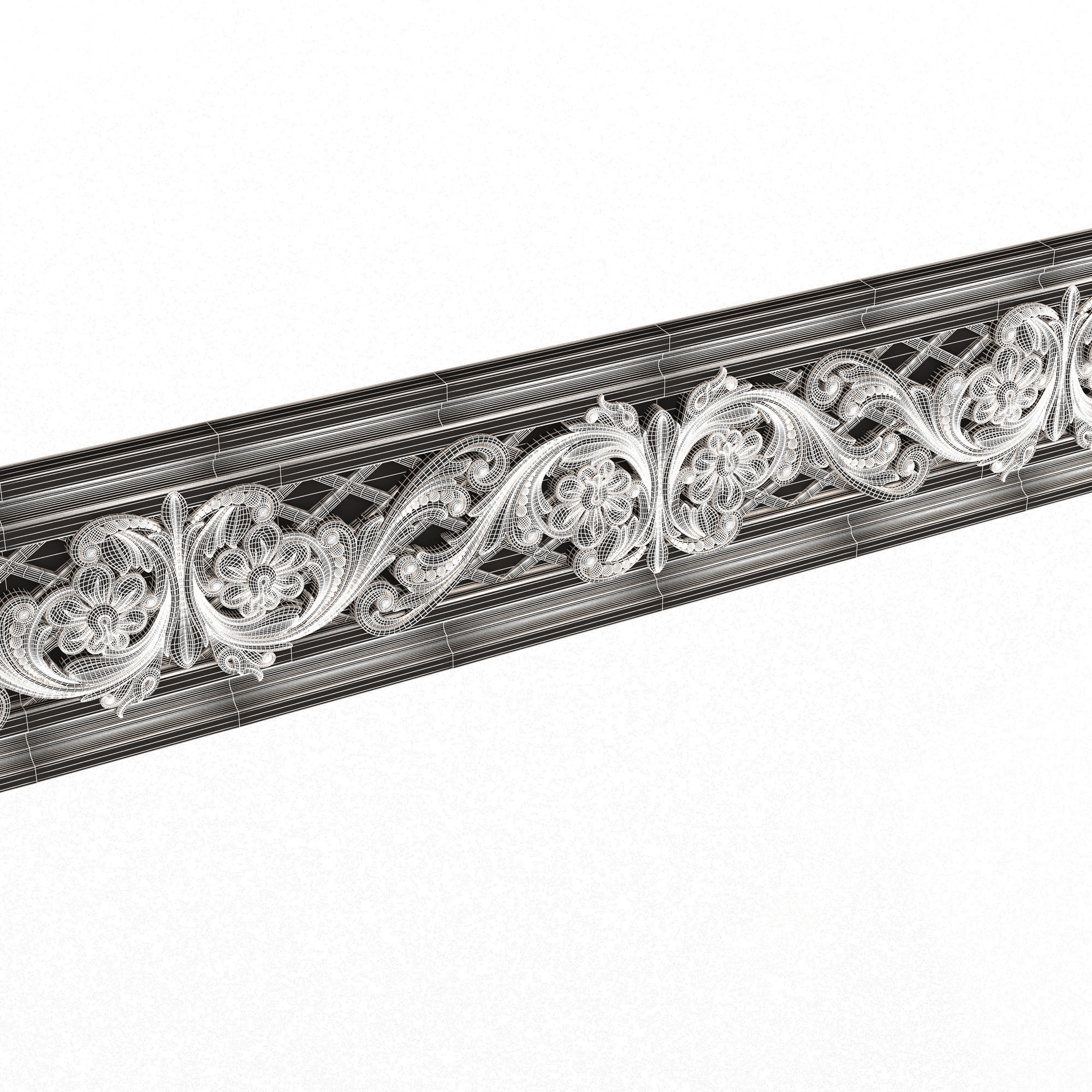 Ornament Element Molding 029 Low-poly 3D model_6