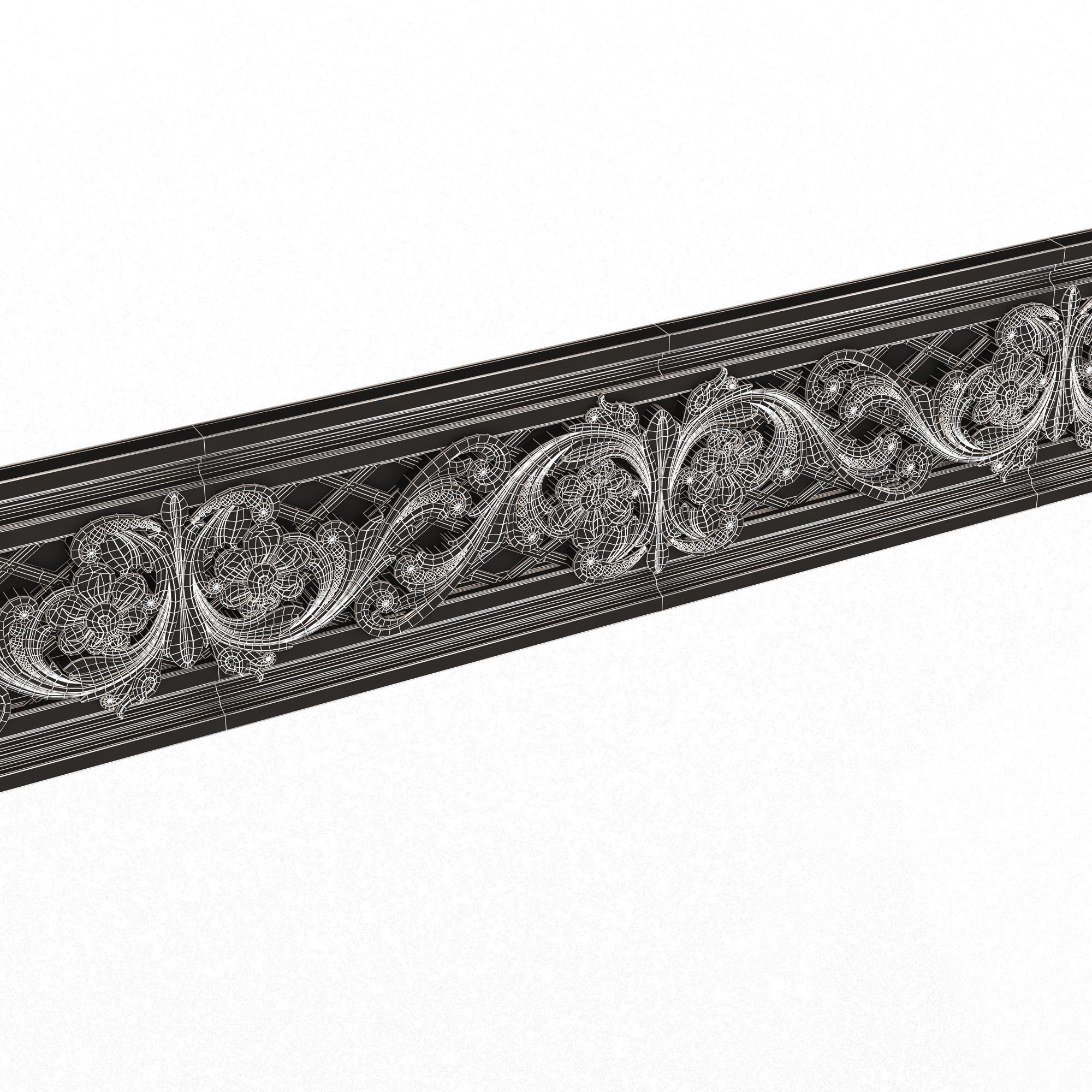 Ornament Element Molding 029 Low-poly 3D model_12