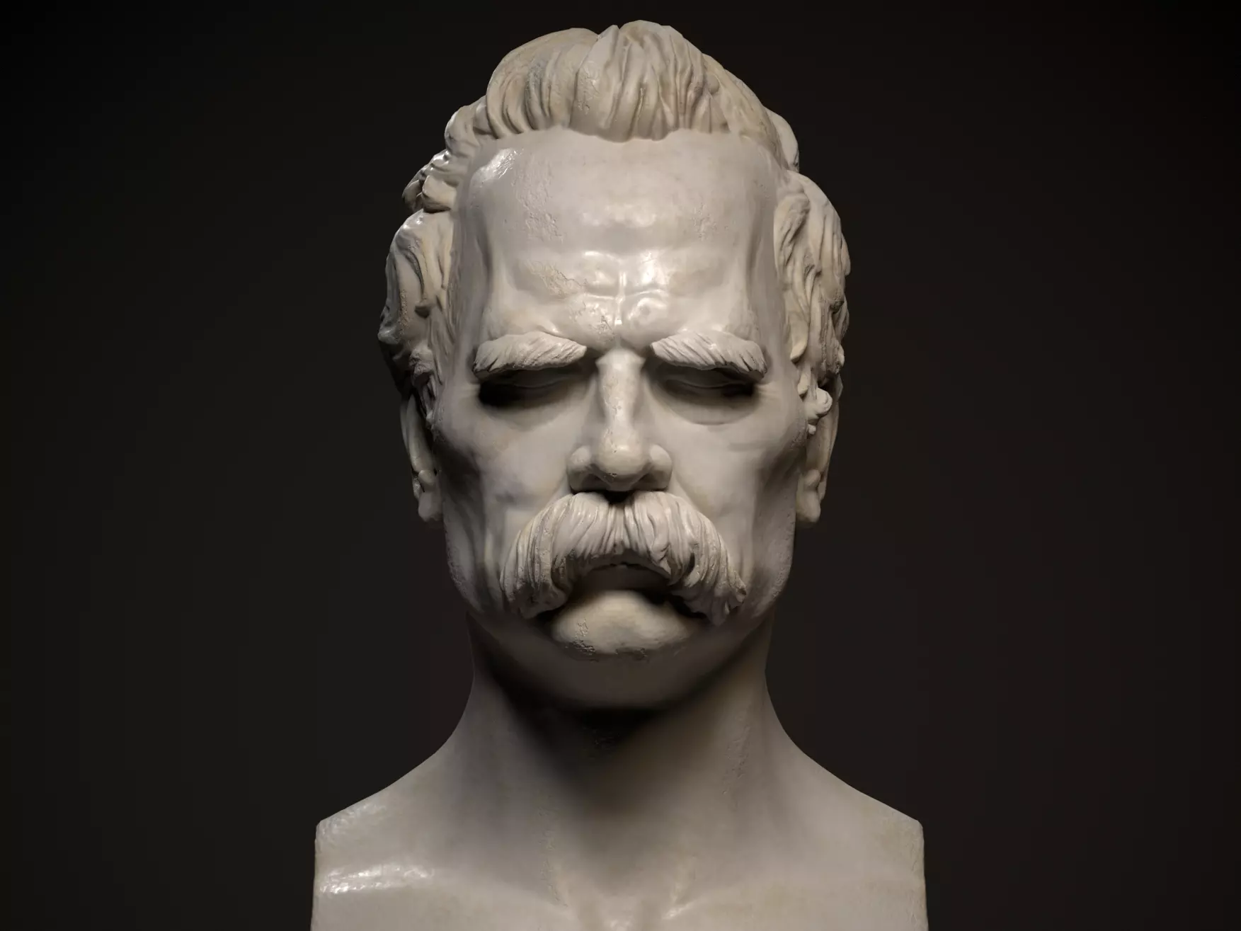 Bust of Friedrich Nietzsche 3D print model_0
