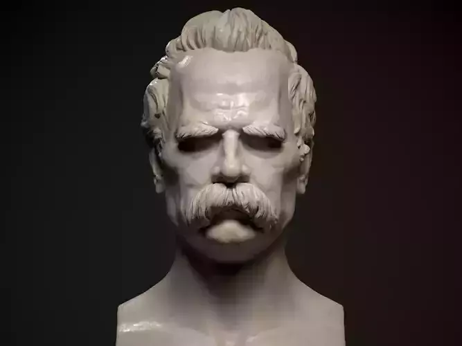 Bust of Friedrich Nietzsche 3D print model