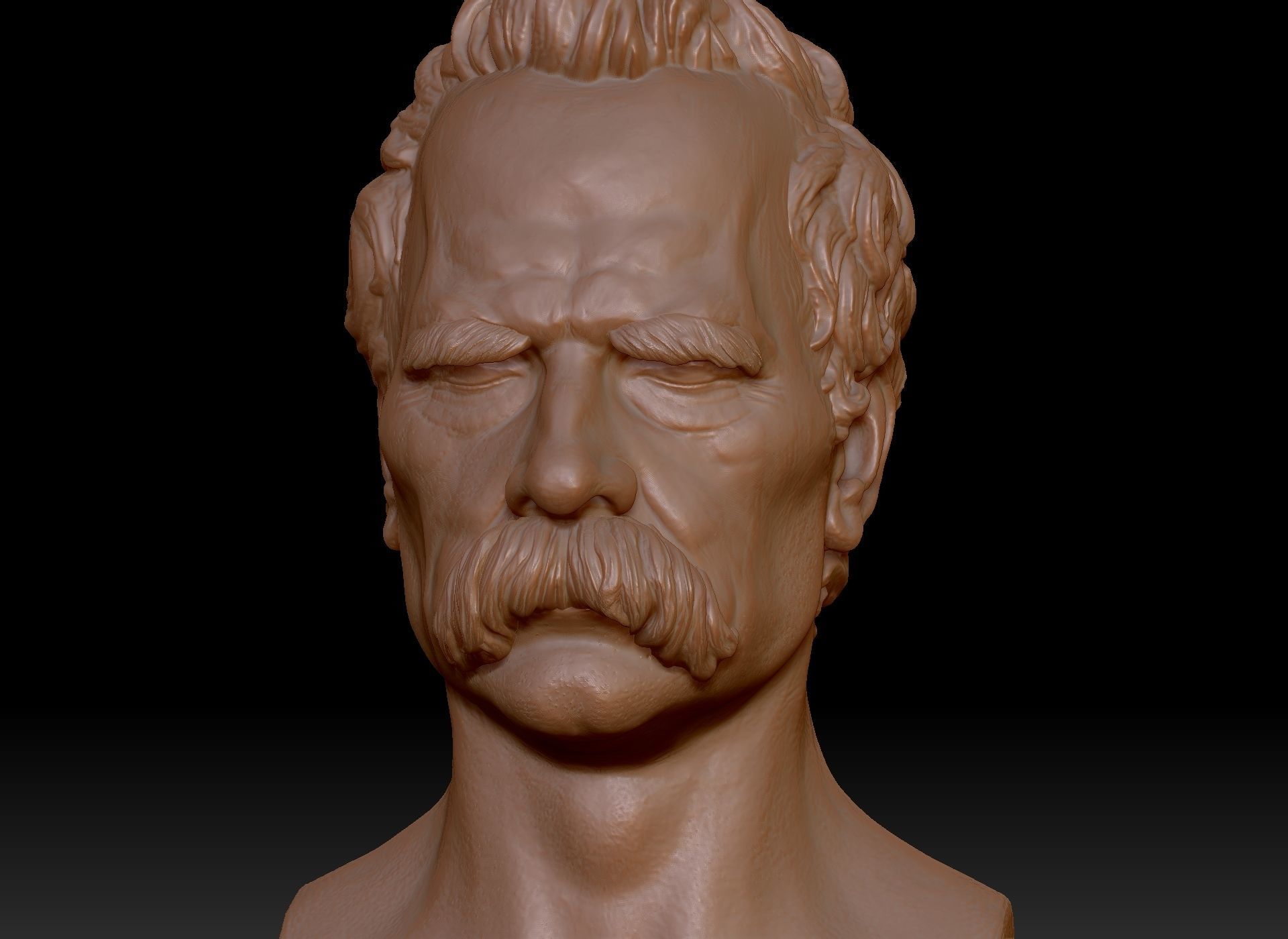 Bust of Friedrich Nietzsche 3D print model_27