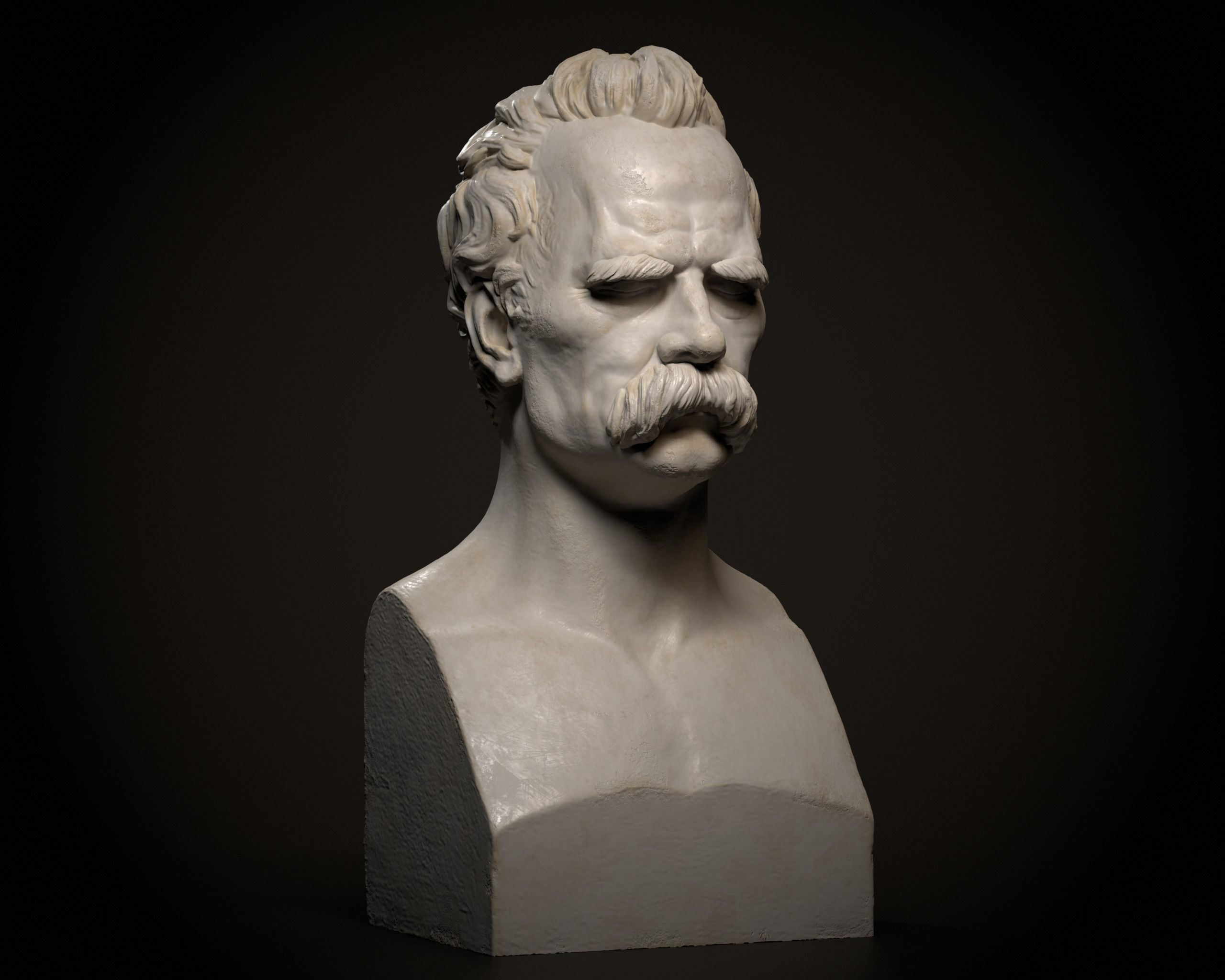 Bust of Friedrich Nietzsche 3D print model_13