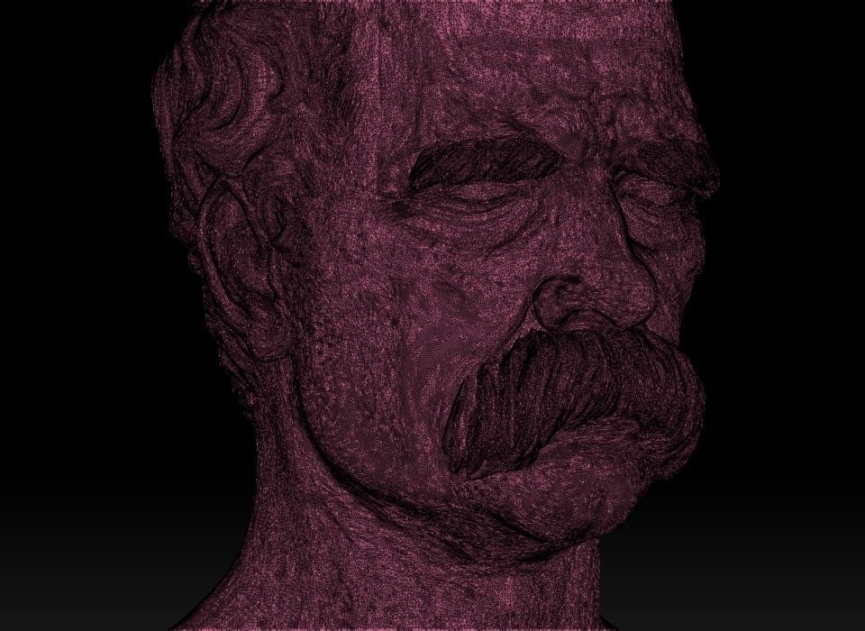 Bust of Friedrich Nietzsche 3D print model_35