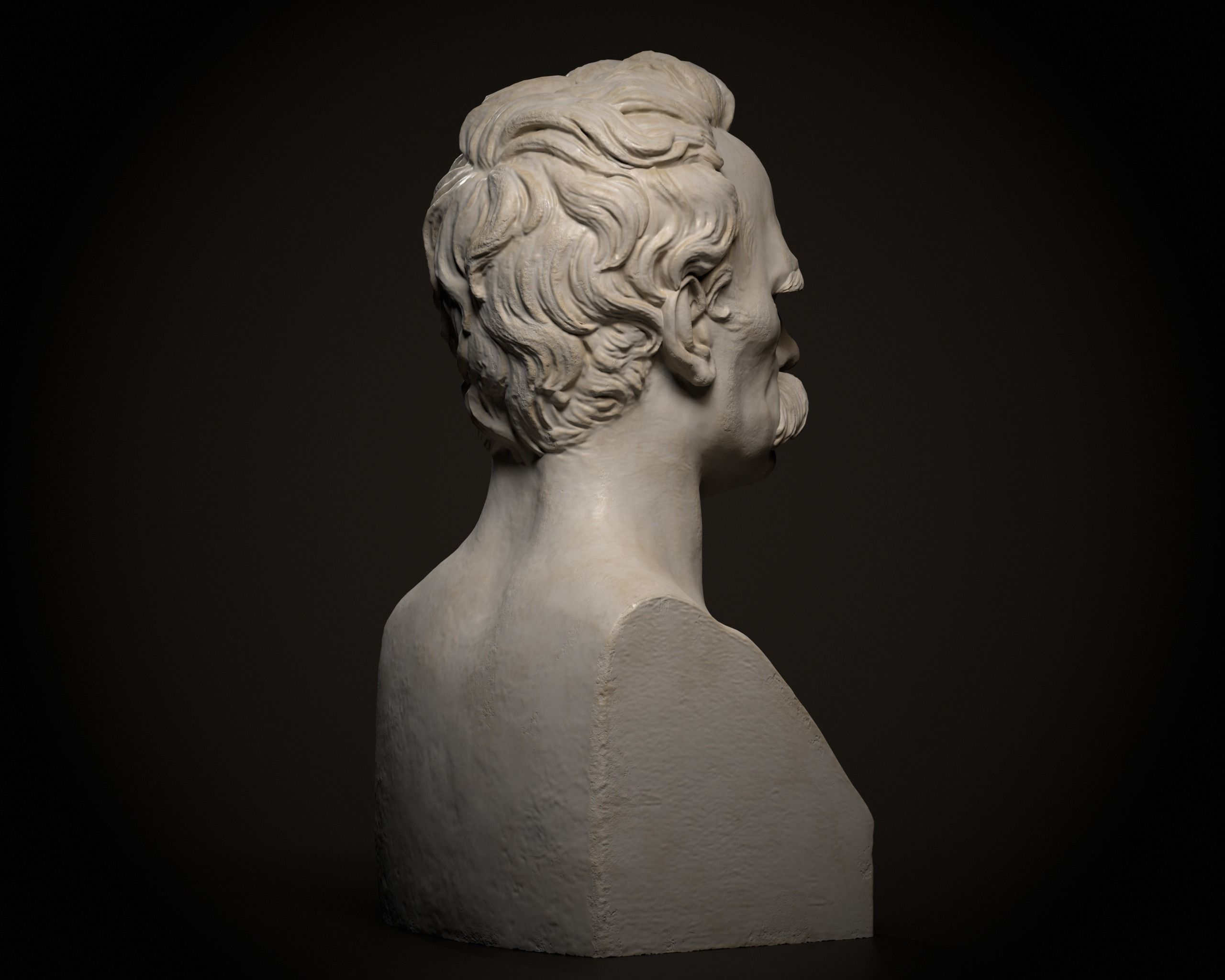 Bust of Friedrich Nietzsche 3D print model_4