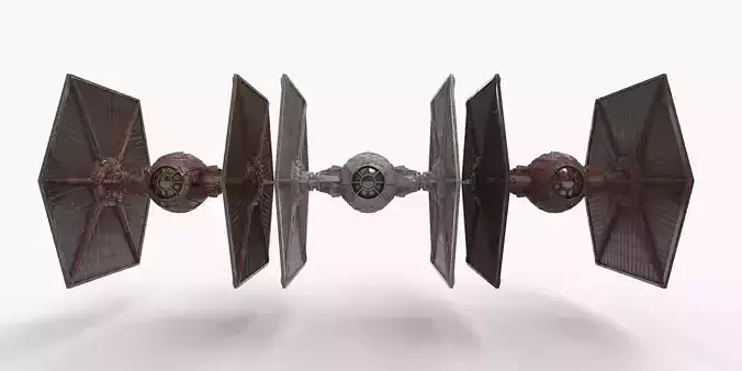 Star Wars Imperial Tie Fighter Low-poly 3D model