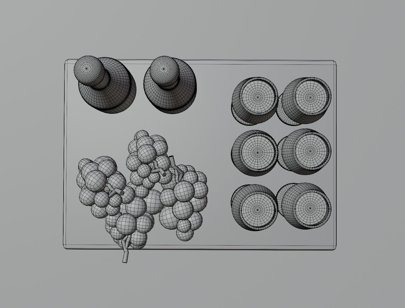 Wine set 3D model 3D model_12