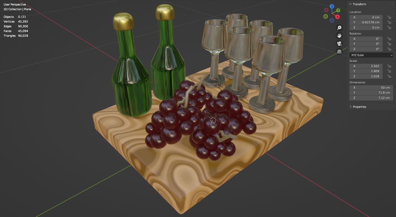 Wine set 3D model 3D model_20
