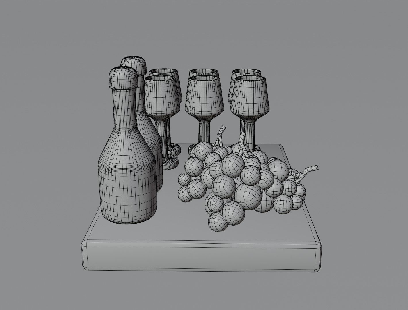 Wine set 3D model 3D model_13