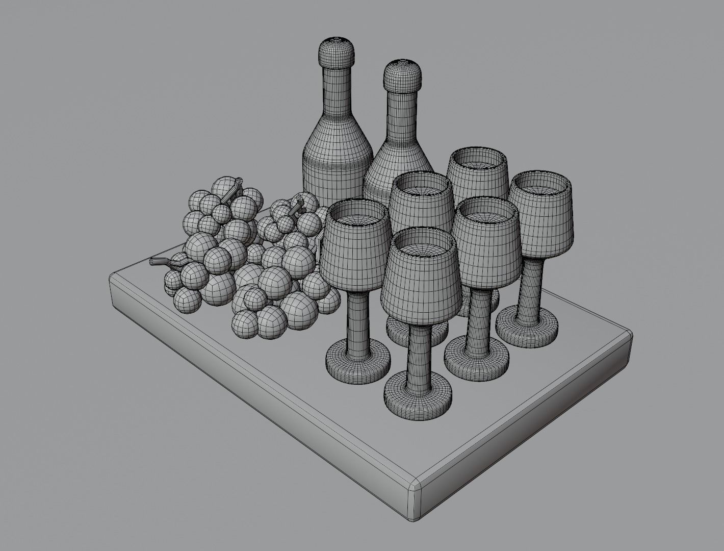 Wine set 3D model 3D model_18