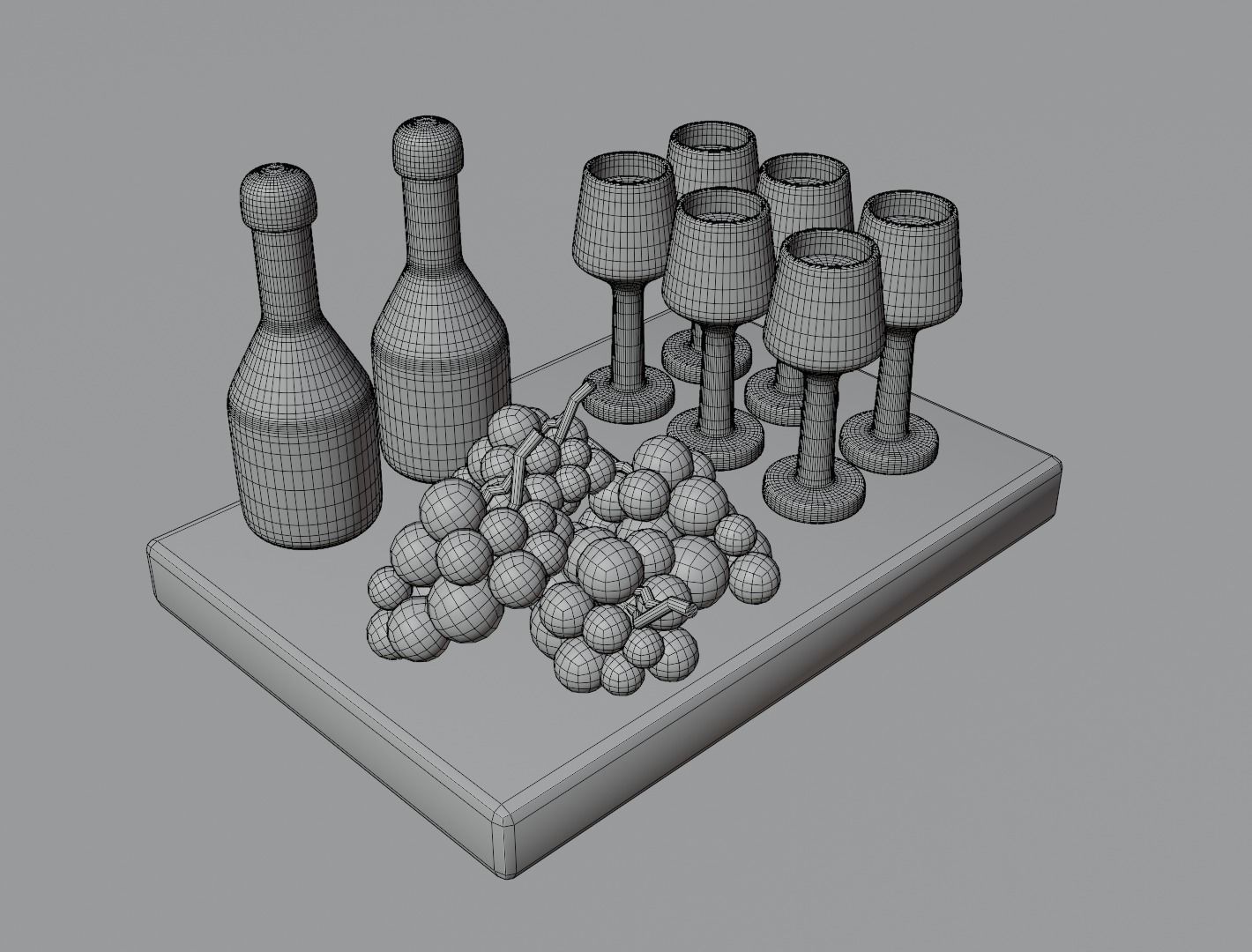 Wine set 3D model 3D model_17