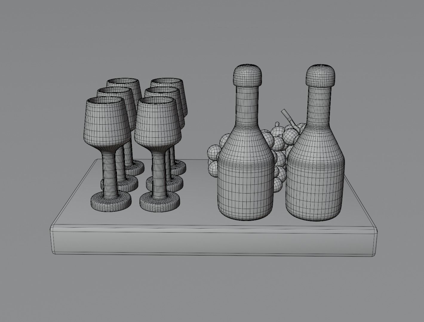 Wine set 3D model 3D model_15