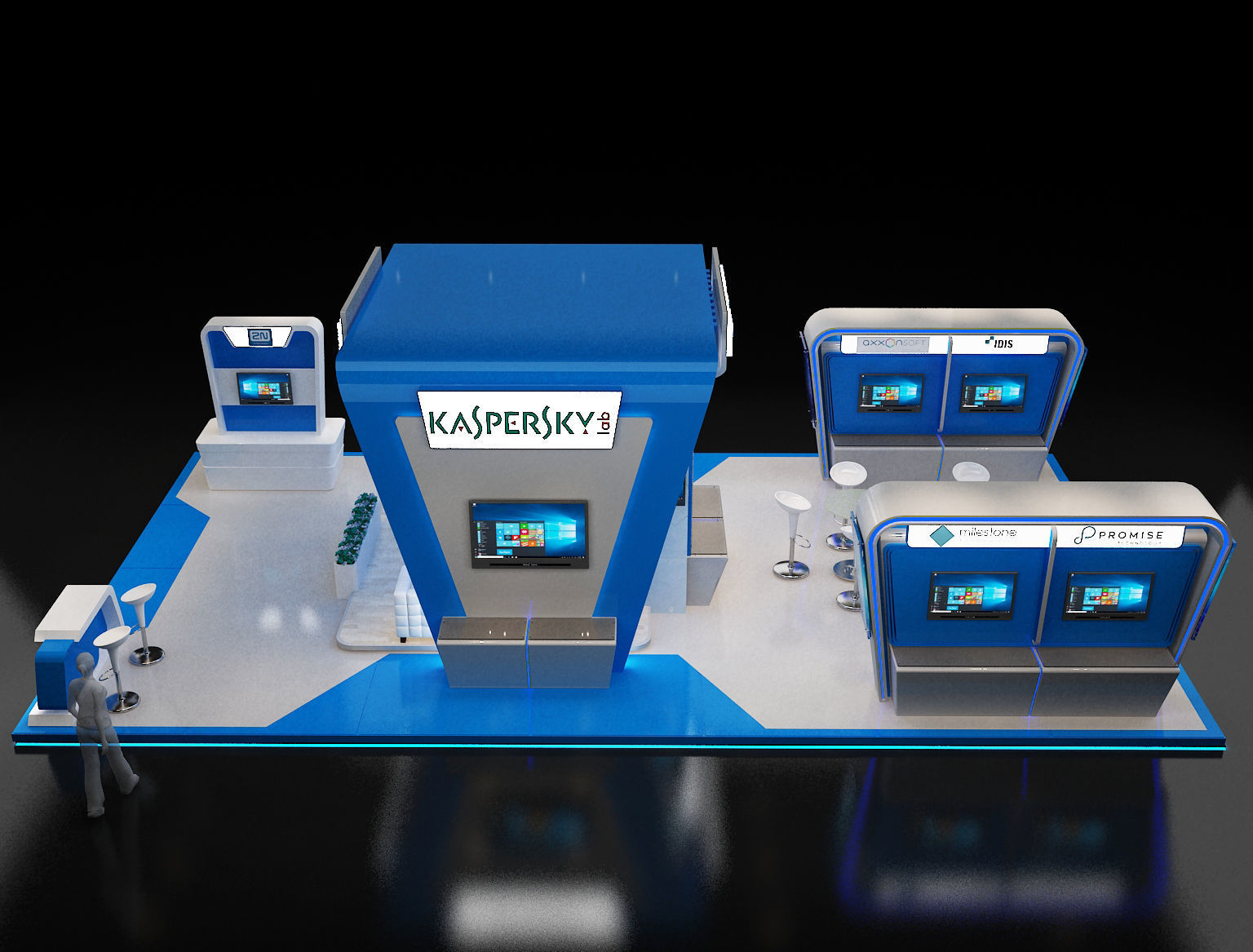 Booth Exhibition Stand a246 3D model_10