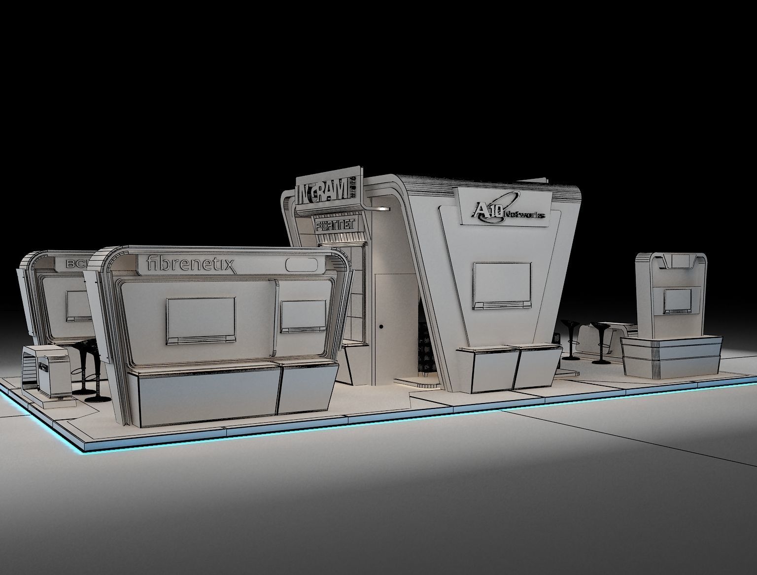Booth Exhibition Stand a246 3D model_15