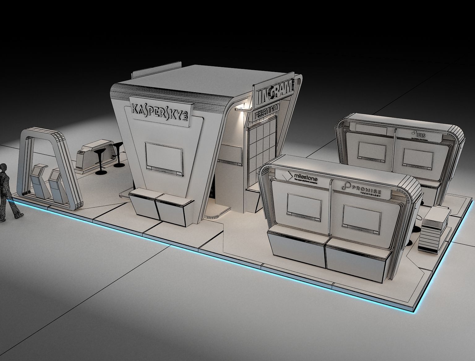 Booth Exhibition Stand a246 3D model_1