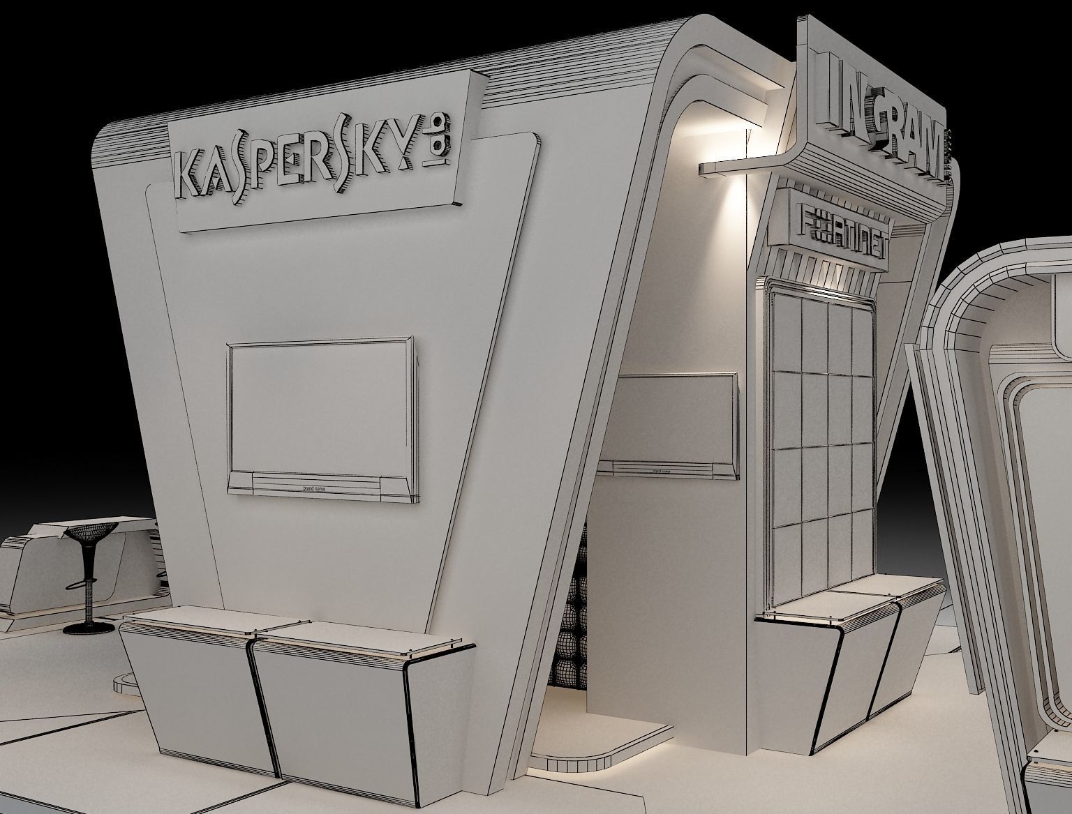 Booth Exhibition Stand a246 3D model_19