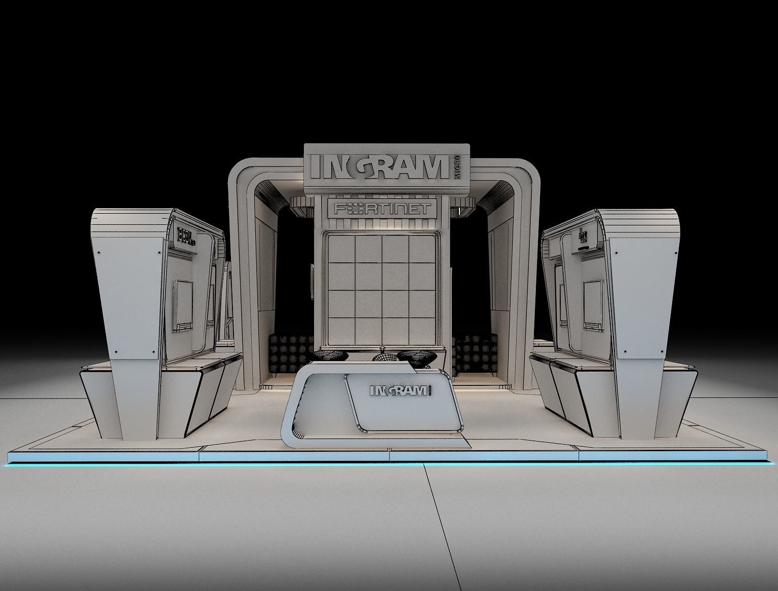 Booth Exhibition Stand a246 3D model_13