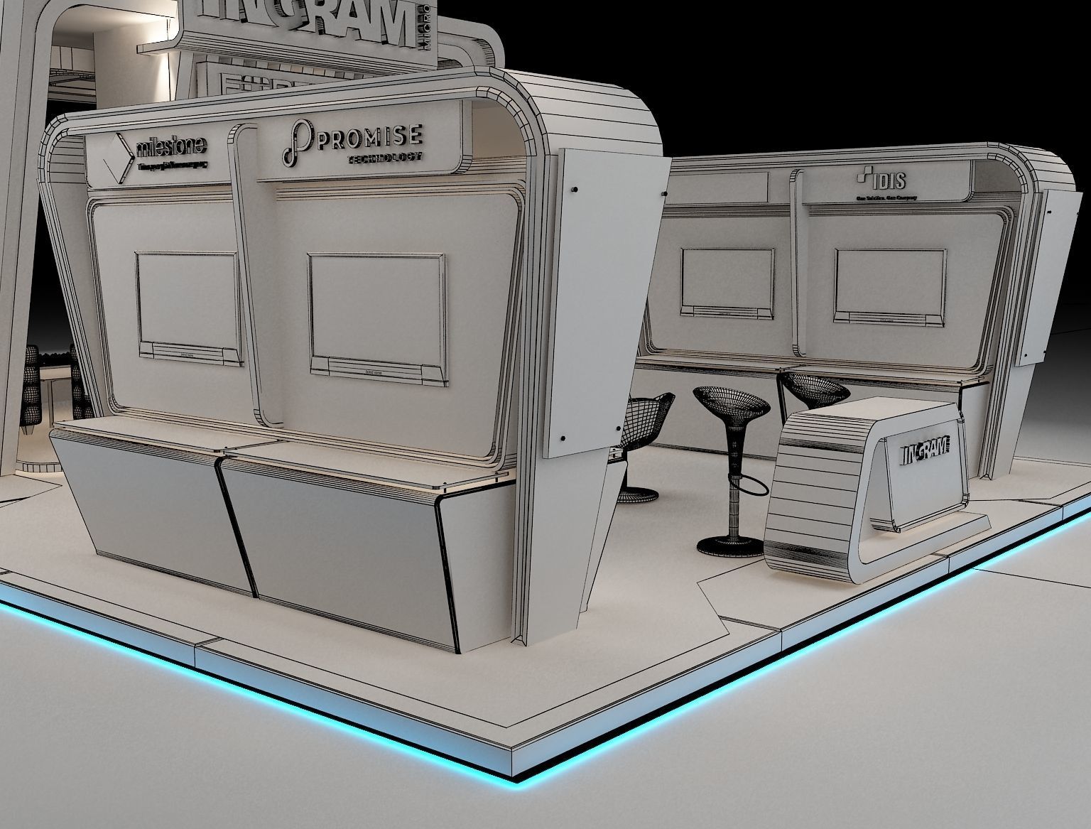 Booth Exhibition Stand a246 3D model_22