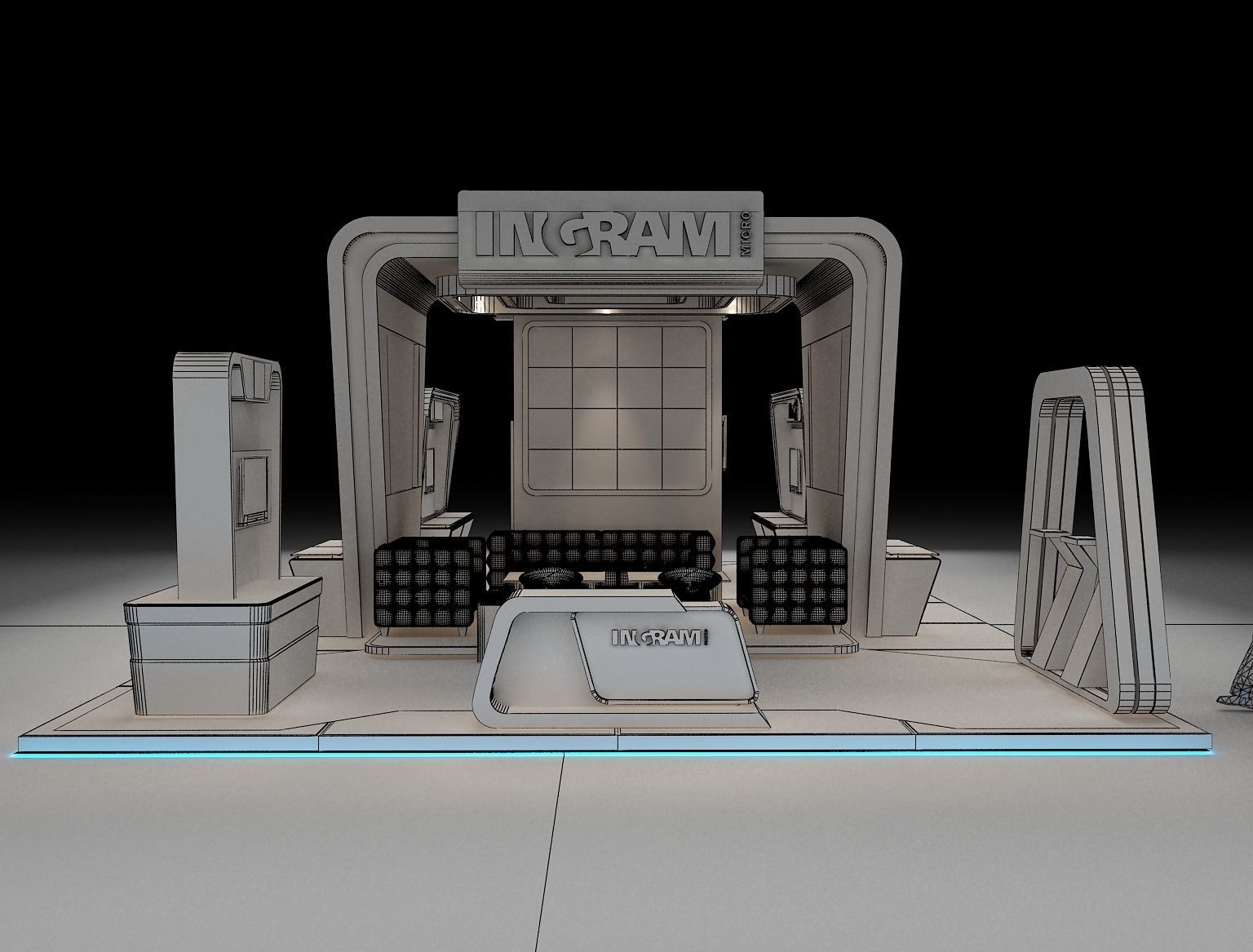 Booth Exhibition Stand a246 3D model_9
