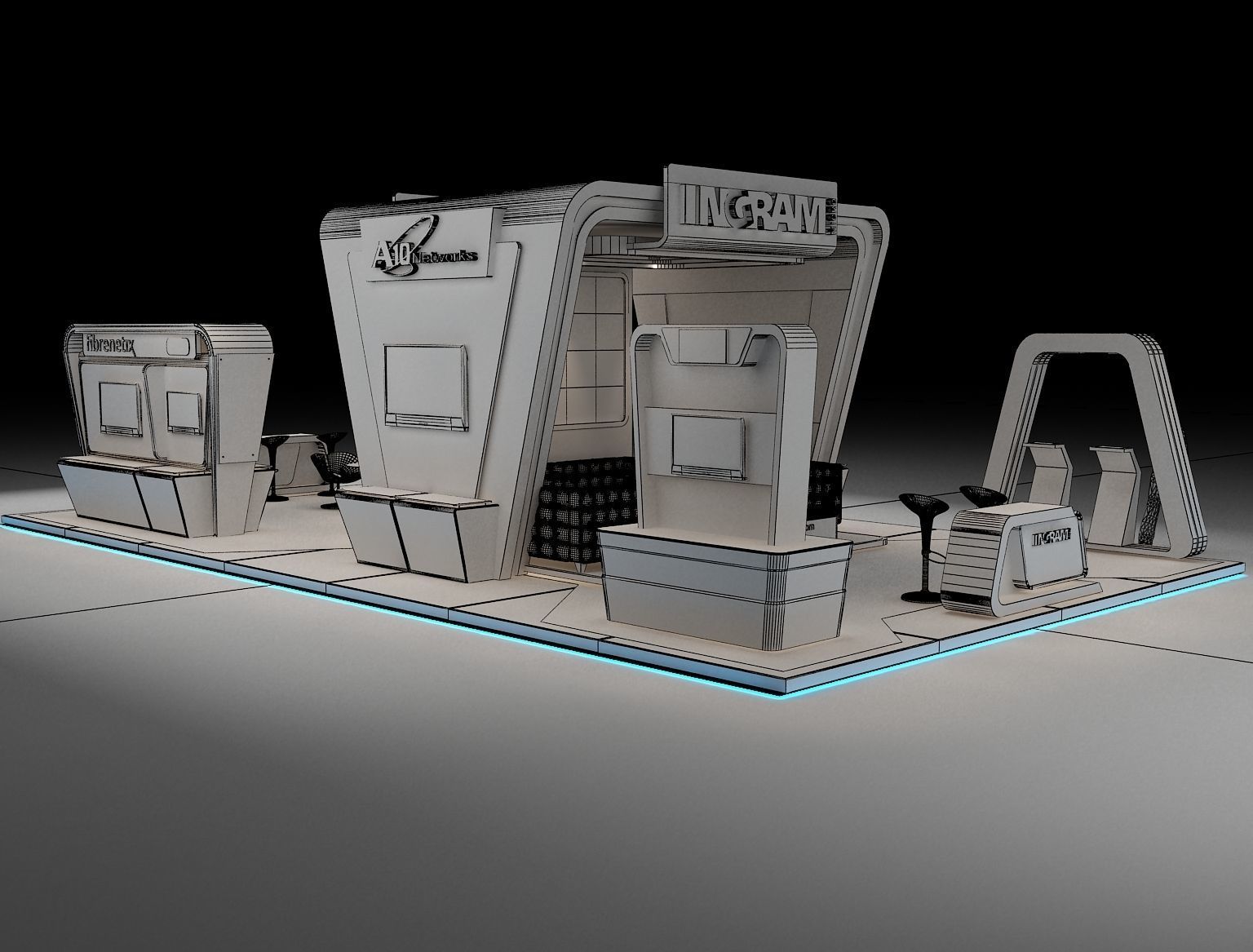 Booth Exhibition Stand a246 3D model_17