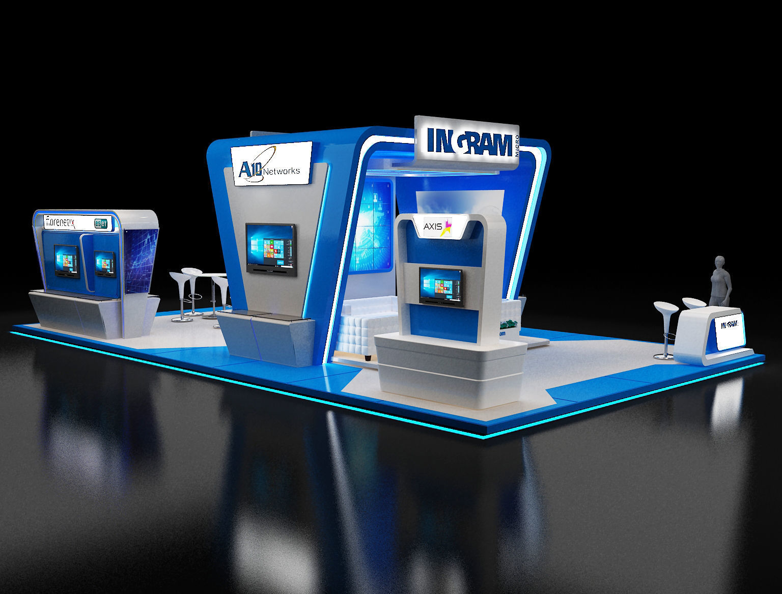 Booth Exhibition Stand a246 3D model_16