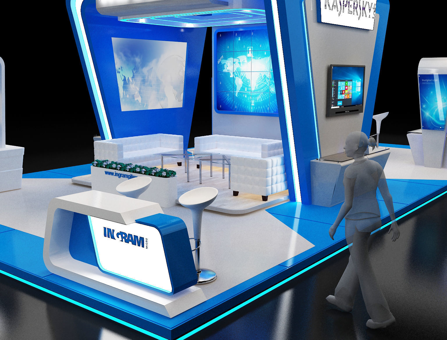 Booth Exhibition Stand a246 3D model_6