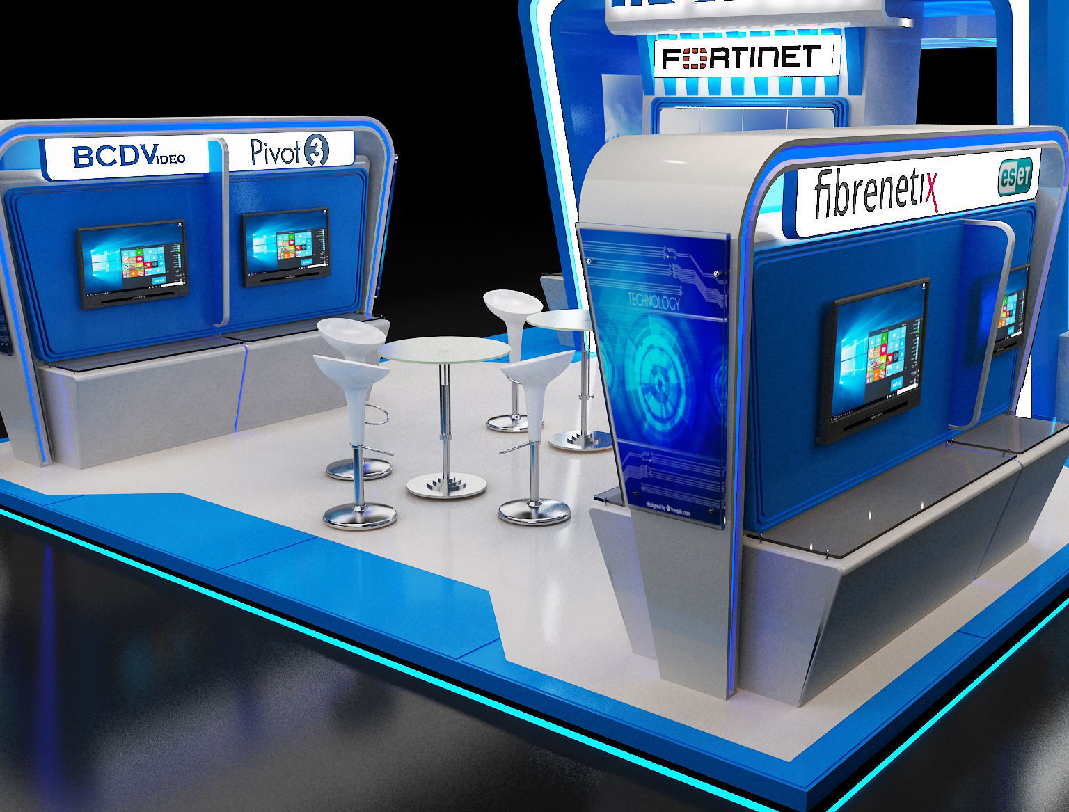 Booth Exhibition Stand a246 3D model_4