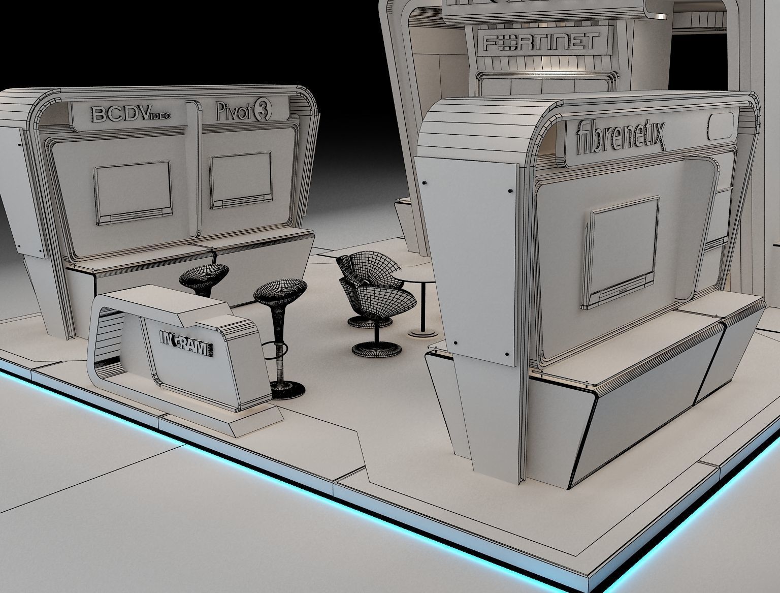 Booth Exhibition Stand a246 3D model_5