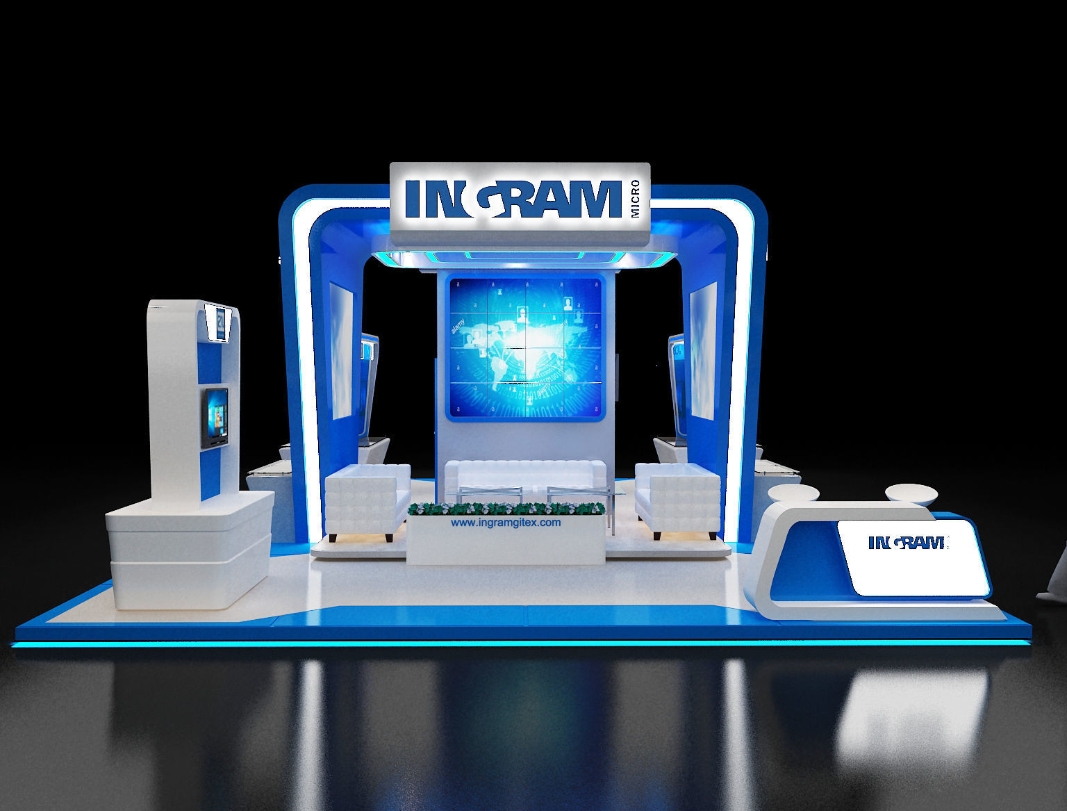 Booth Exhibition Stand a246 3D model_8