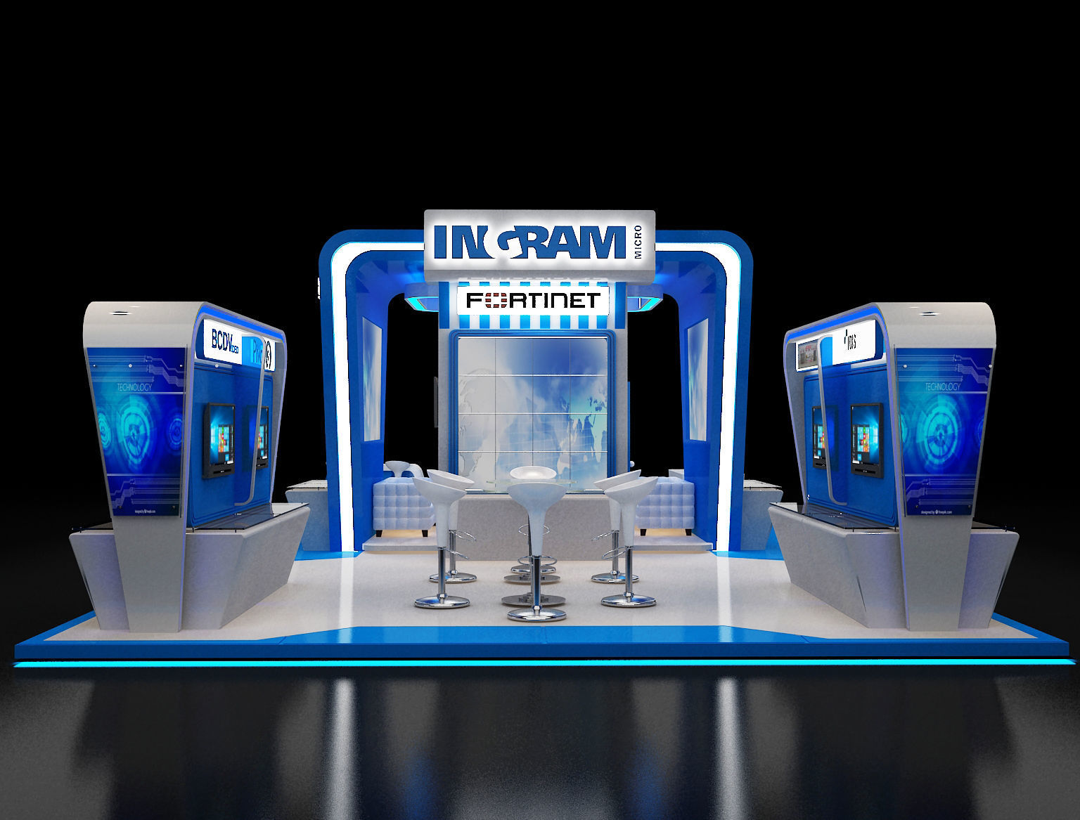 Booth Exhibition Stand a246 3D model_12