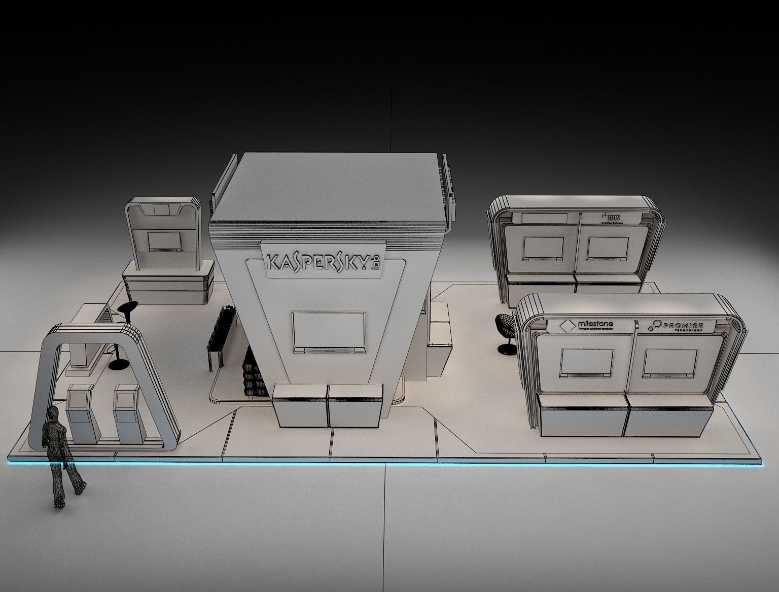 Booth Exhibition Stand a246 3D model_11